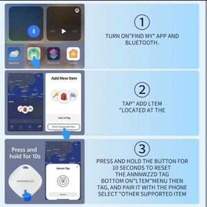 Tags 2 Pack Air Tracker Item Finders with Apple Find My (iOS Only)